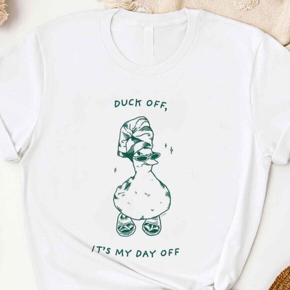 Tops - Duck Off It's My Day Off Vintage T-Shirt Graphic T-Shirt